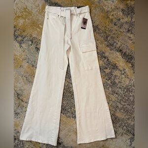 Sofia by Sofia Vergara White Wide-Leg Jeans, NWT